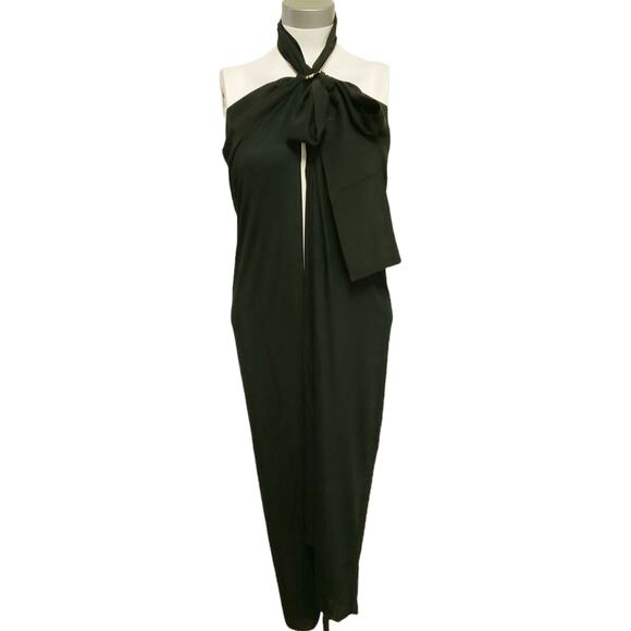 KIKI DE MONTPARNASSE sarong swim cover up resort wear skirt dress black OS NEW - Picture 5 of 11